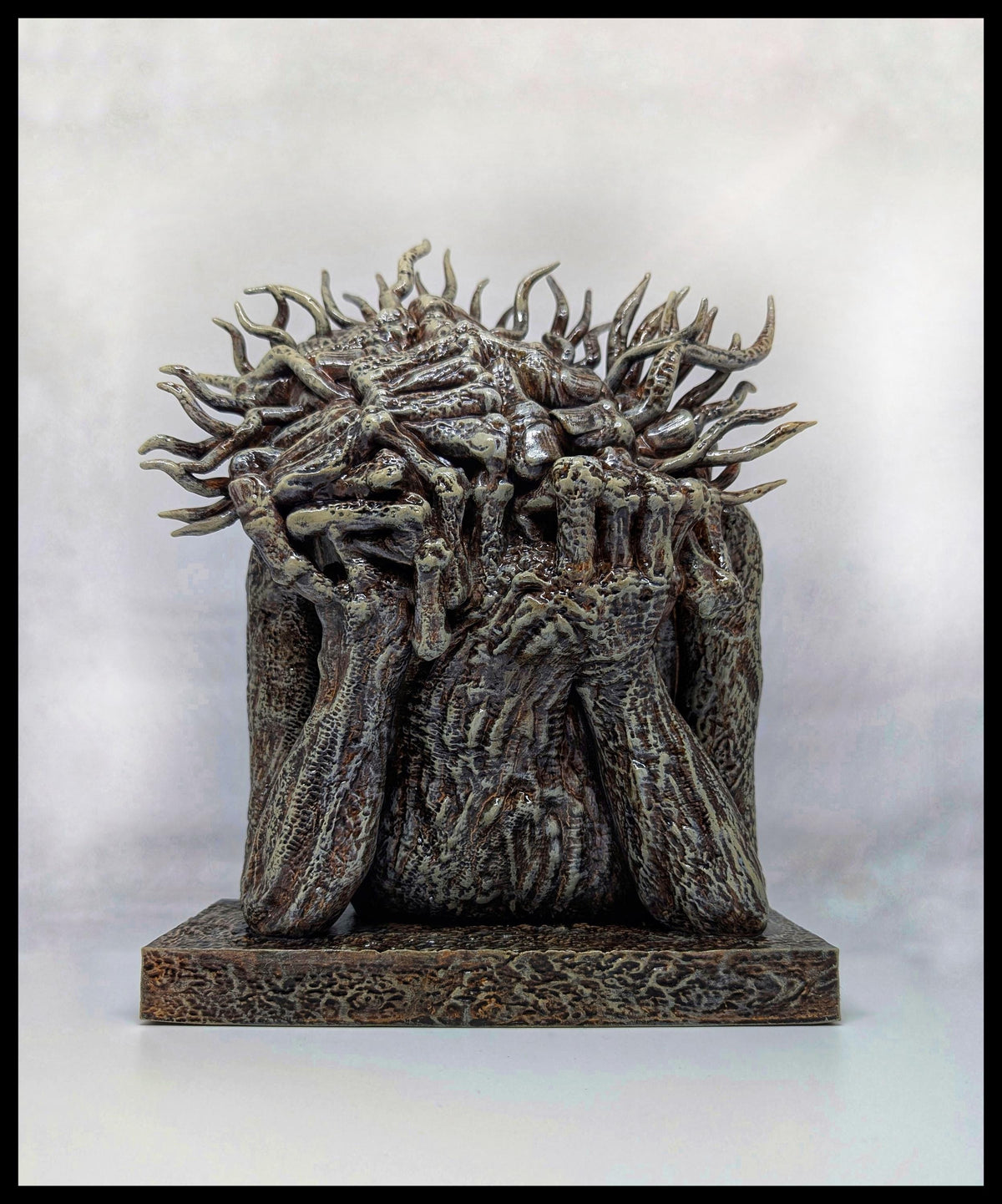 Inspired by Zdzislaw Beksinski Sculpture, Height 11.2 in (28.5 cm/285mm)/Design Carlito Brigante