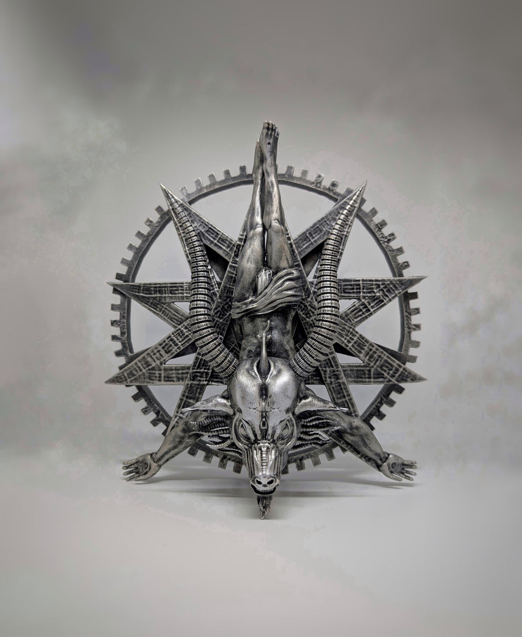 Inspired by H.R. Giger Baphomet  Wall Sculpture Height 10.2" (26 cm/260 mm)