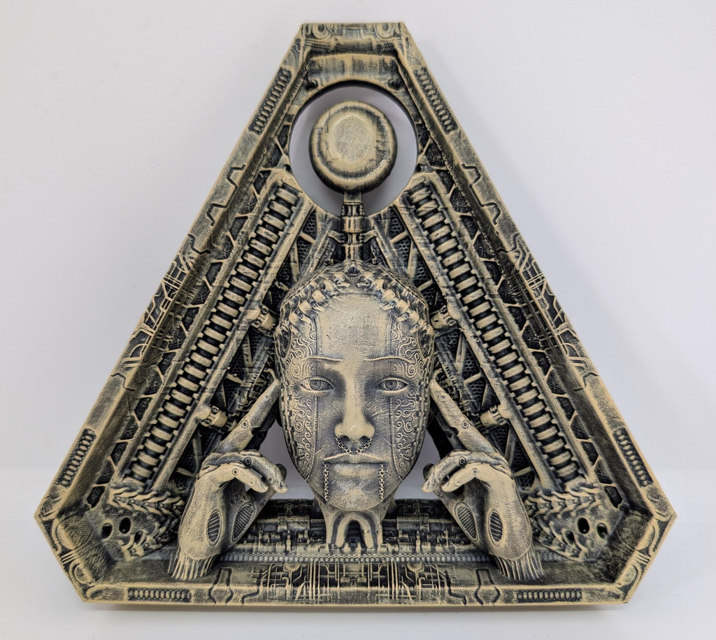 Inspired by H.R. Giger Biomechanical Triangle 6.5" 3D Resin Print Model