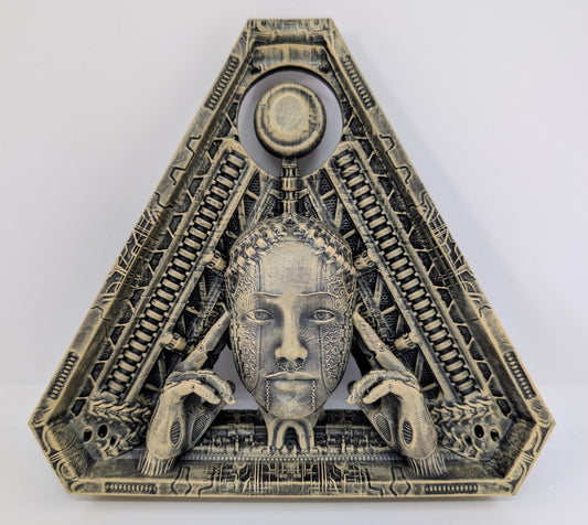 Inspired by H.R. Giger Biomechanical Triangle 6.5" 3D Resin Print Model