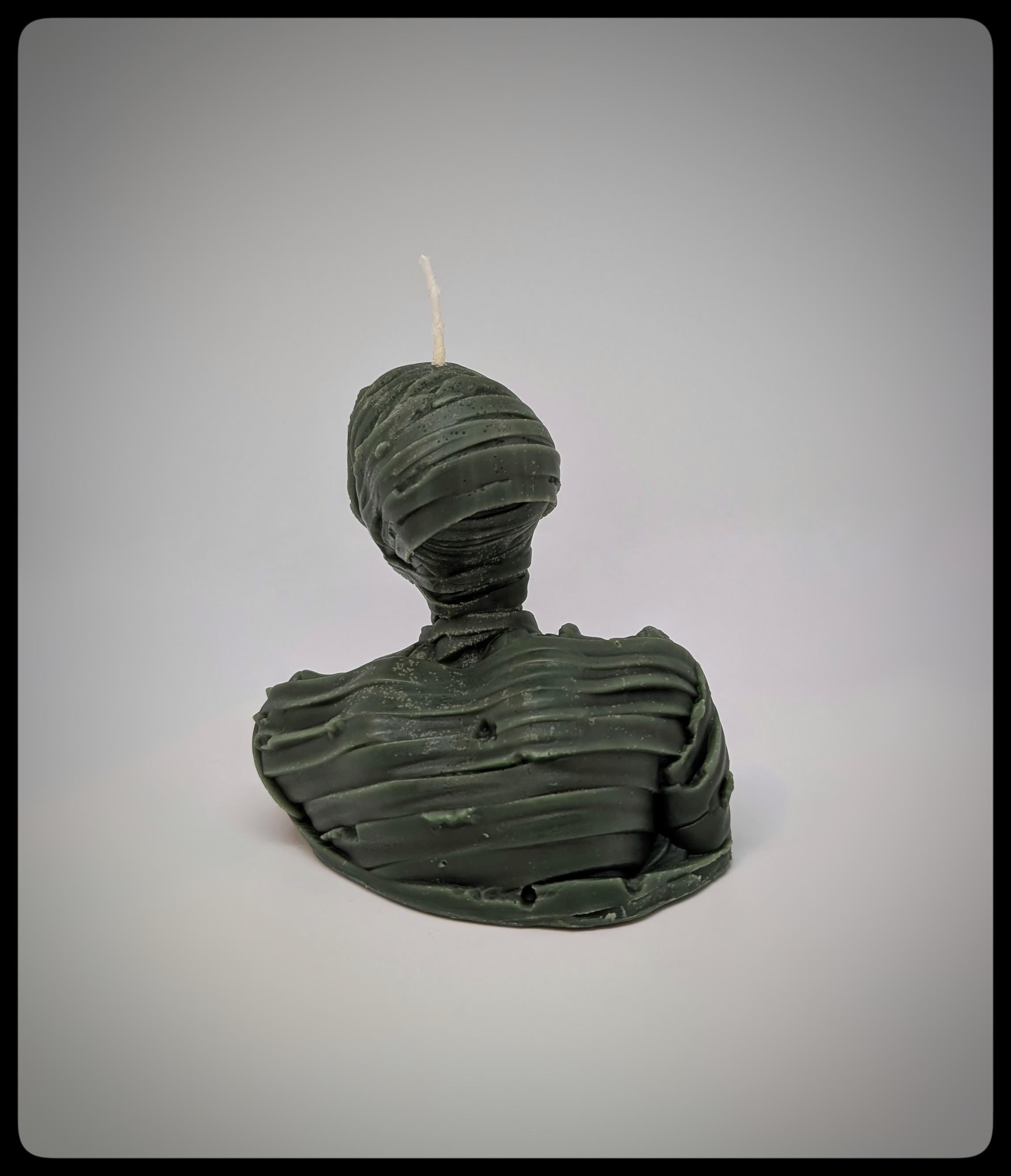 Vegan Mummy Candle -Height 3.74 inches (9.5 cm /95 mm)