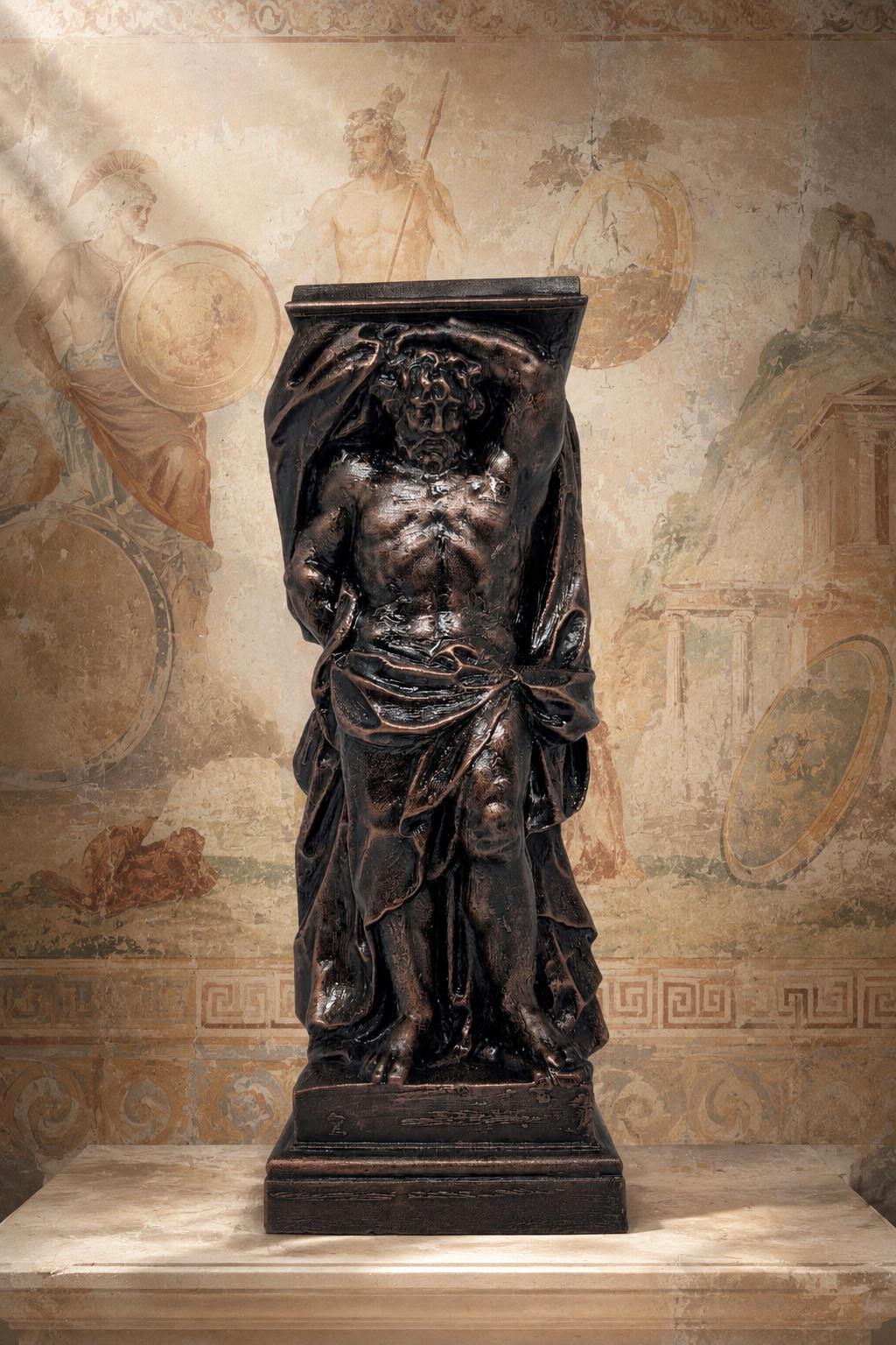 Atlas Titan Statue 11.4" (29 cm/290mm) Hand-Painted 3D Resin Sculpture Figure