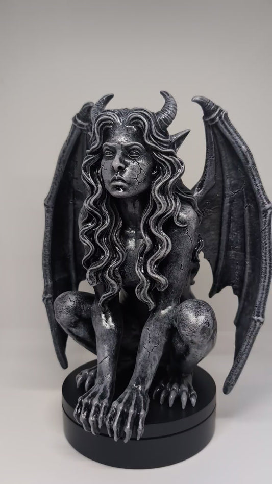 Gargoyle Shelf Decor Resin 3D Sculpture 10.24in (26 cm) Gothic Statue